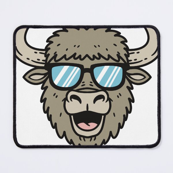 Item preview, Cool Buffalo with Sunglasses – Funny Buffalo Head Cartoon designed and sold by holywarter.