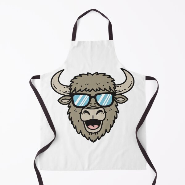Item preview, Cool Buffalo with Sunglasses – Funny Buffalo Head Cartoon designed and sold by holywarter.