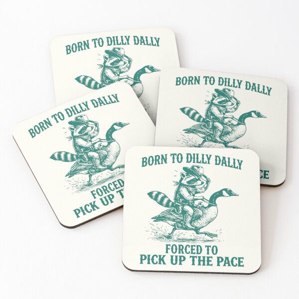 Item preview, Born To Dilly Dally Funny Racoon Goose Retro designed and sold by Y-Vibes.