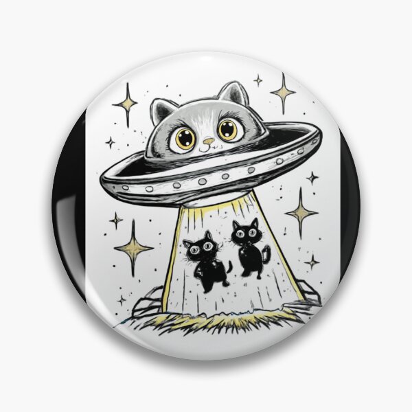 Item preview, Cat Abduction UFO - Cute Kitten Alien Spaceship Art designed and sold by LegendsOfLife37.
