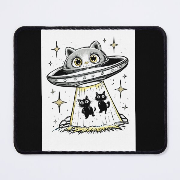 Item preview, Cat Abduction UFO - Cute Kitten Alien Spaceship Art designed and sold by LegendsOfLife37.