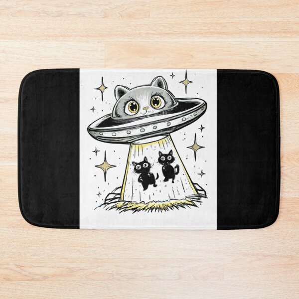 Item preview, Cat Abduction UFO - Cute Kitten Alien Spaceship Art designed and sold by LegendsOfLife37.