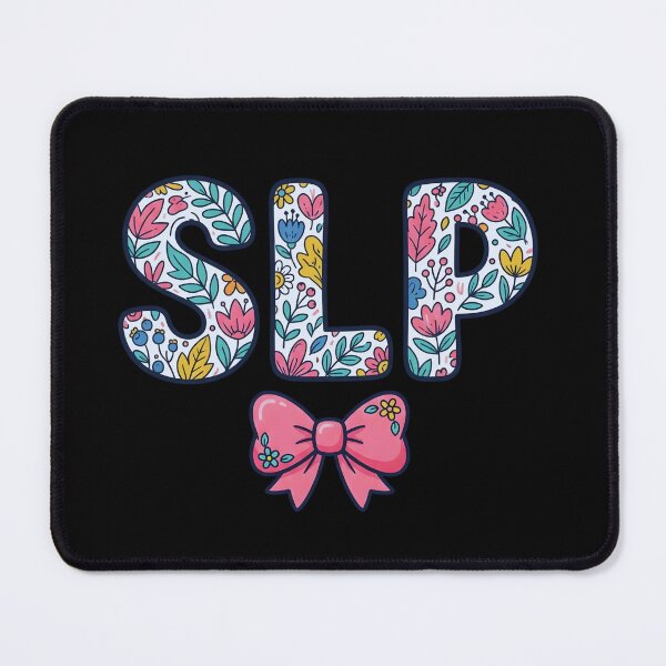 Item preview, SLP Floral Letters, Cute Speech Language Pathologist Gift, Colorful Flowers Therapist Appreciation Graphic Tee for Women designed and sold by saloui.