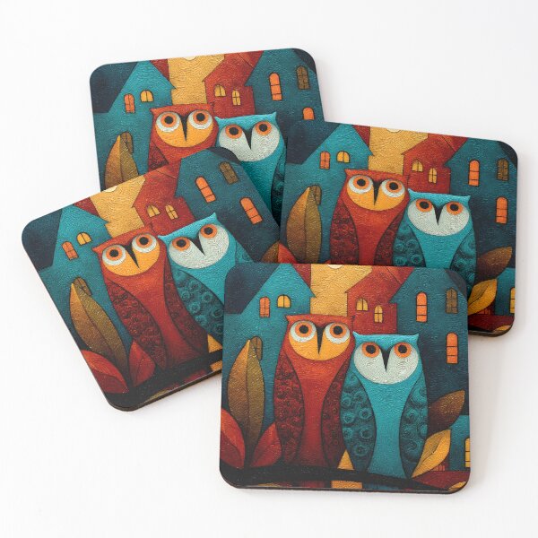 Item preview, Owls on a Branch Under a Full Moon designed and sold by daila70.