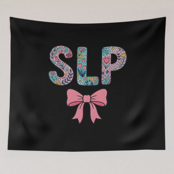 Item preview, Cute SLP Floral, Speech Language Pathologist Appreciation Gift, Colorful Flowers Therapist Graphic Tee designed and sold by saloui.