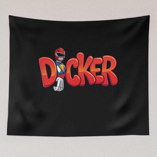 Item preview, Red Ranger Docker Bubble Letter Superhero Graffiti Art designed and sold by LegendsOfLife37.