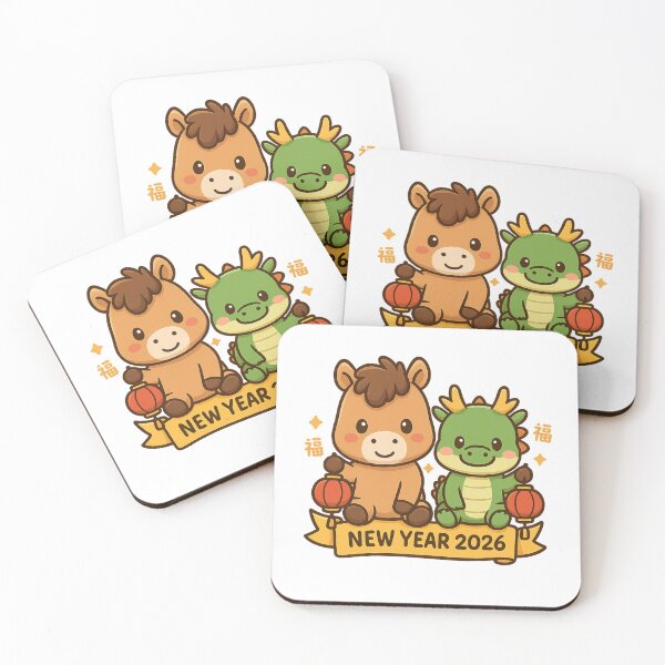 Item preview, Kawaii Year of the Horse 2026 Dragon & Pony Chinese New Year designed and sold by DigitalMomy.
