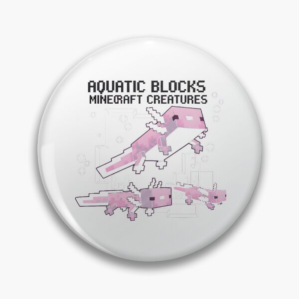 Item preview, Aquatic Blocks Minecraft Creatures Axolotl designed and sold by AbcDigs Studio.