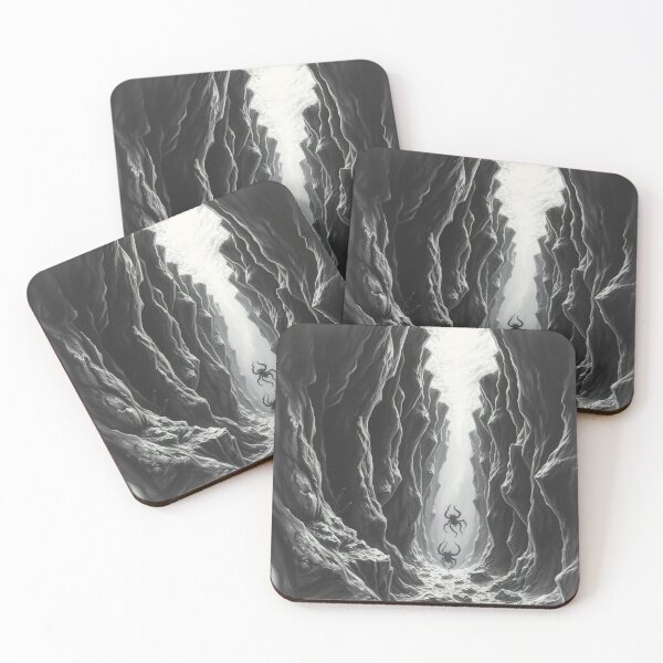 Item preview, Deep Sea Spider Crabs in Dark Abyss - Black & White Art designed and sold by EllDAV777.