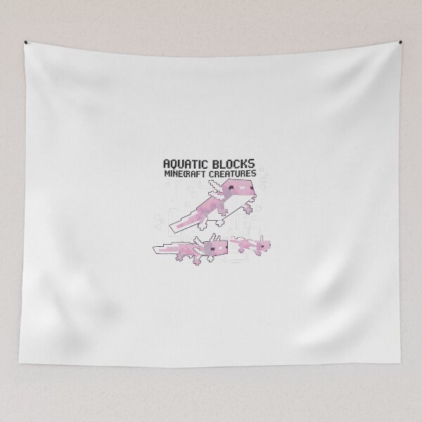 Item preview, Aquatic Blocks Minecraft Creatures Axolotl designed and sold by AbcDigs Studio.