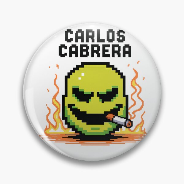 Item preview, Carlos Cabrera Evil Pixel Smiley Face Smoking in Flames designed and sold by LegendsOfLife37.