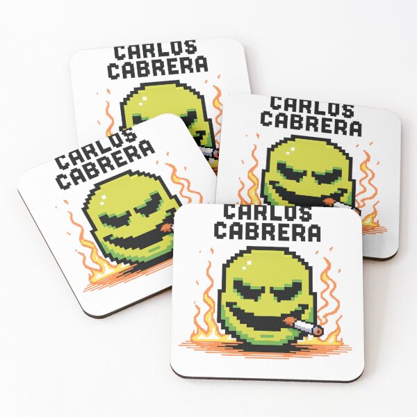 Item preview, Carlos Cabrera Evil Pixel Smiley Face Smoking in Flames designed and sold by LegendsOfLife37.