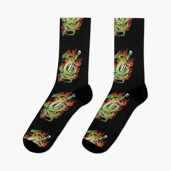 Item preview, Burning Snake Dagger - Retro Horror Flash designed and sold by CoffinsArt.