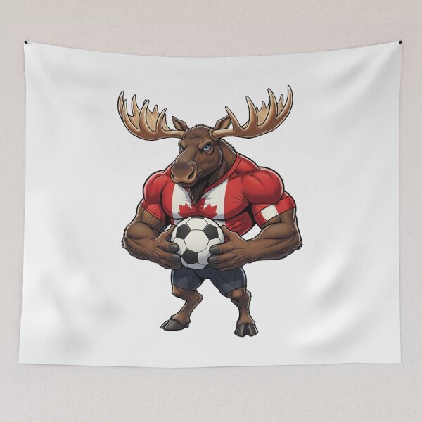 Item preview, Strong Canadian Moose Football Mascot 2026 designed and sold by ArtByKatti.