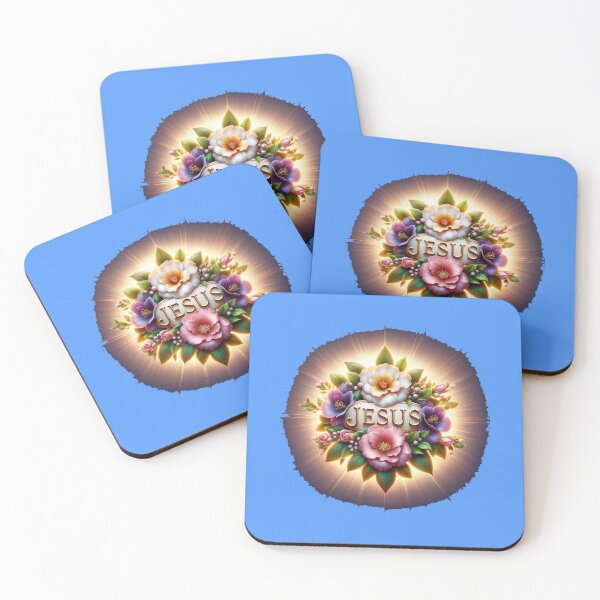 Item preview, Jesus, Rose of Sharon – Glorious 3D Christian Floral Label Design, designed and sold by PaintMeWorld.