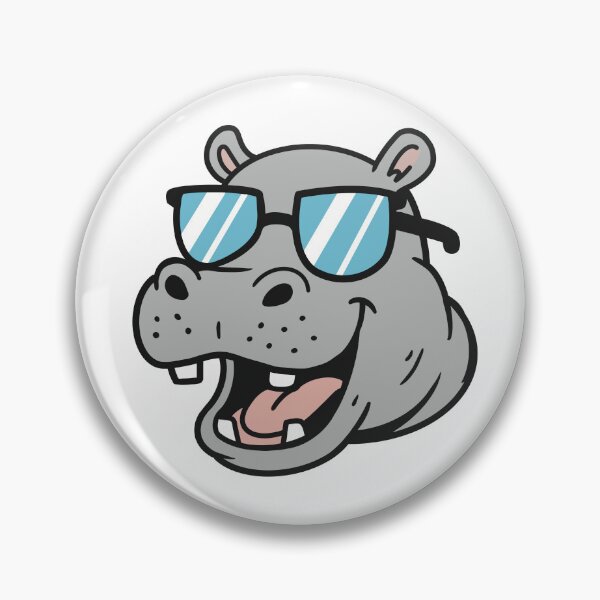 Item preview, Cool Hippo with Sunglasses – Funny Hippo Head Cartoon designed and sold by holywarter.