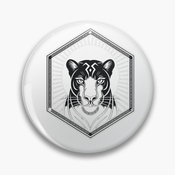 Item preview, Black Panther Geometric Hexagon Tribal Tattoo Art designed and sold by LegendsOfLife37.