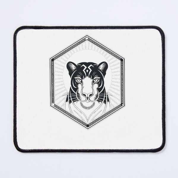 Item preview, Black Panther Geometric Hexagon Tribal Tattoo Art designed and sold by LegendsOfLife37.