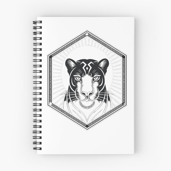 Item preview, Black Panther Geometric Hexagon Tribal Tattoo Art designed and sold by LegendsOfLife37.