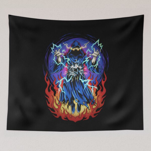 Item preview, Electric Dark Magic - Evil Sorcerer 80s Style designed and sold by CoffinsArt.