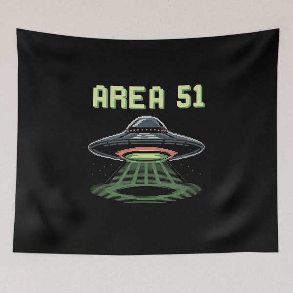 Item preview, Area 51 Pixel Art UFO Spaceship Retro Gaming Design designed and sold by LegendsOfLife37.