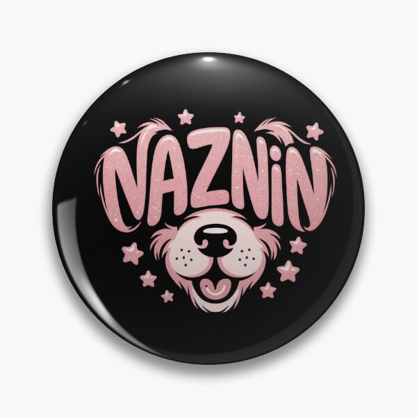 Item preview, Naznin Glitter Pink Lettering Cute Animal Face Stars Design designed and sold by LegendsOfLife37.