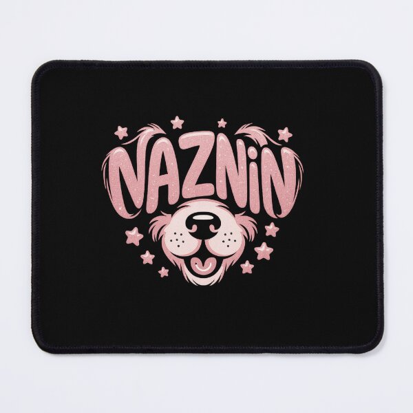 Item preview, Naznin Glitter Pink Lettering Cute Animal Face Stars Design designed and sold by LegendsOfLife37.