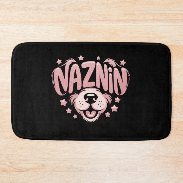 Item preview, Naznin Glitter Pink Lettering Cute Animal Face Stars Design designed and sold by LegendsOfLife37.