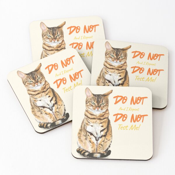 Item preview, Funny Cat Wall Art “Do Not Test Me” | Sassy Cat Art | Cat Lover Gift | Pet Humor Wall Decor | Snarky Cat Quote Print | Attitude Cat Poster designed and sold by Imagination Reigns.