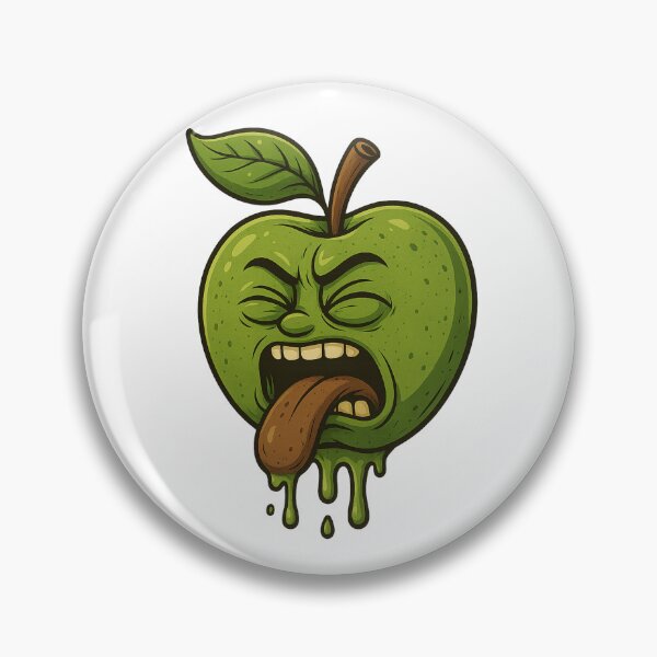 Item preview, Sour Green Apple Emoji – Funny Dripping Cartoon designed and sold by Taymaz..