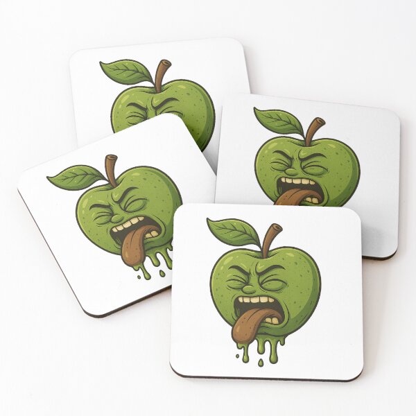 Item preview, Sour Green Apple Emoji – Funny Dripping Cartoon designed and sold by Taymaz..