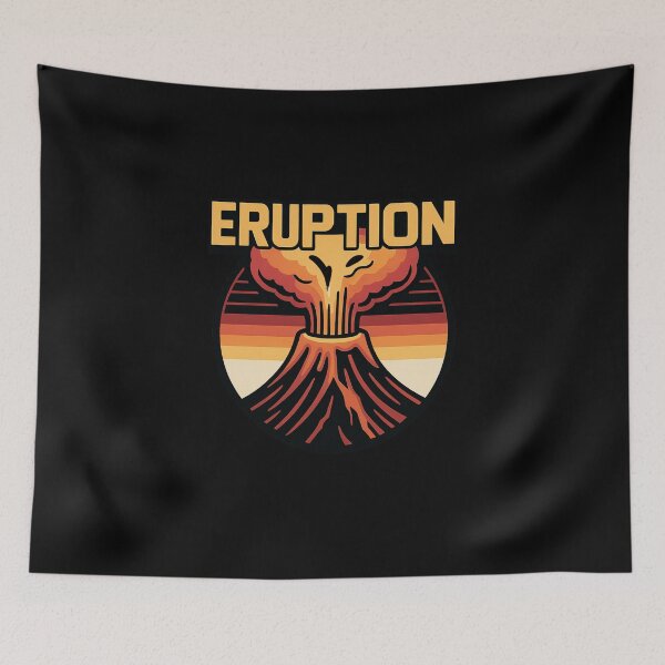 Item preview, Eruption Volcano Retro Sunset Circle Graphic Design designed and sold by LegendsOfLife37.