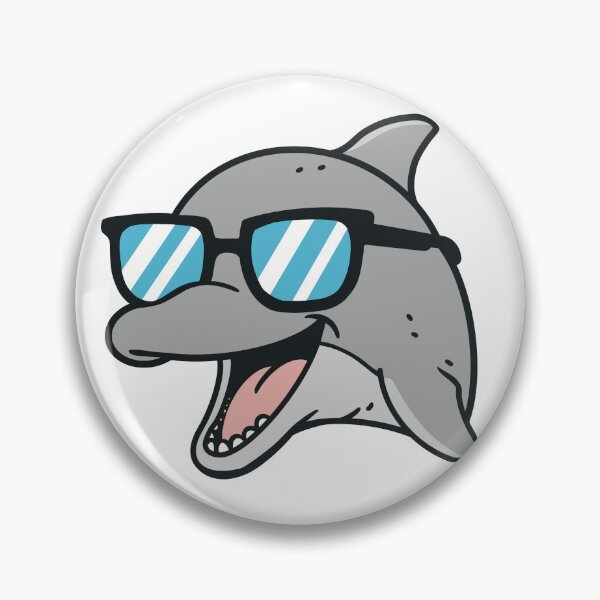 Item preview, Cool dolphin with Sunglasses – Funny dolphin Head Cartoon designed and sold by holywarter.