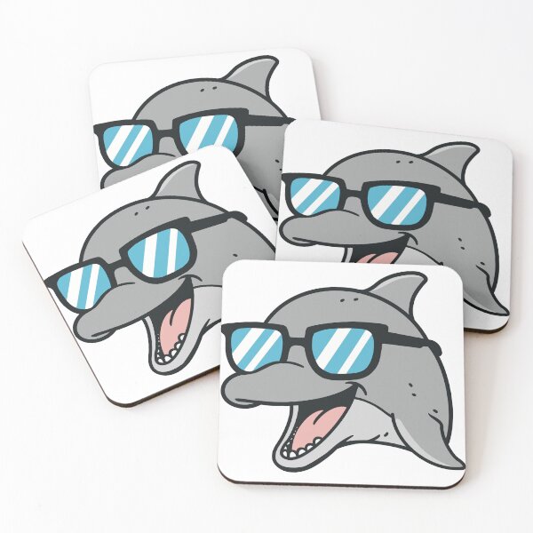 Item preview, Cool dolphin with Sunglasses – Funny dolphin Head Cartoon designed and sold by holywarter.