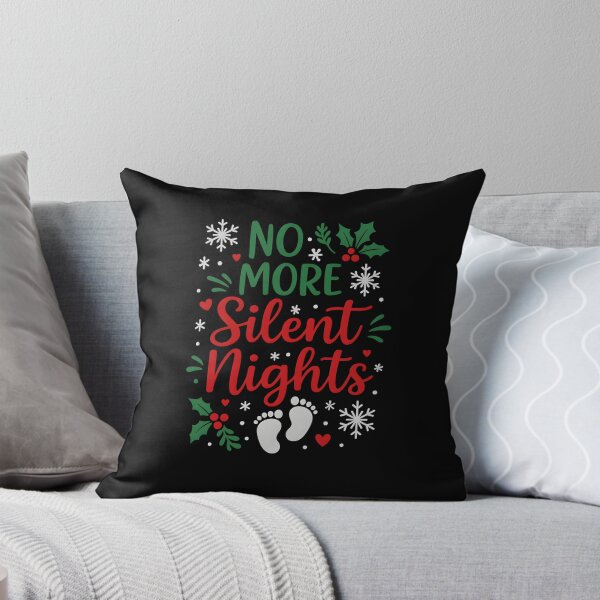Item preview, No More Silent Nights, Funny New Parent Christmas Baby Humor Gift, Holiday Newborn Sleepless Nights Graphic Tee for Moms & Dads designed and sold by saloui.