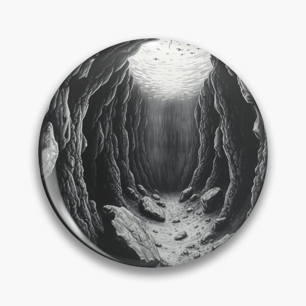 Item preview, "Light at the End of the Cave - Dramatic Black & White Art" designed and sold by EllDAV777.