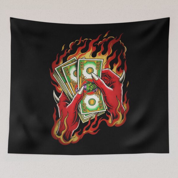 Item preview, Devil's Paycheck - 666 Money Art designed and sold by CoffinsArt.