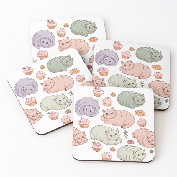 Item preview, CAT LOAF Pastel Kawaii Cat Loaf Pattern designed and sold by Uglyandcute.