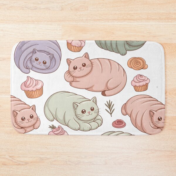 Item preview, CAT LOAF Pastel Kawaii Cat Loaf Pattern designed and sold by Uglyandcute.