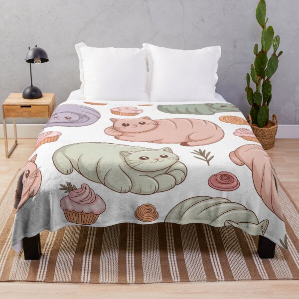 Item preview, CAT LOAF Pastel Kawaii Cat Loaf Pattern designed and sold by Uglyandcute.