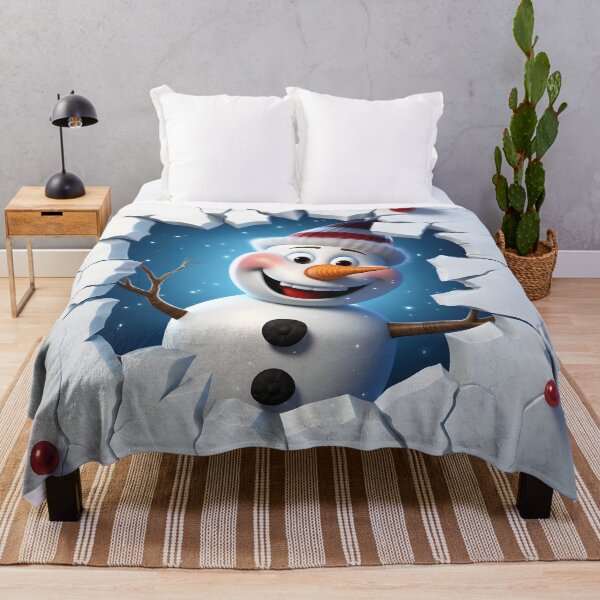 Artikelvorschau, Niedliches Schneemann-Design für Weihnachten | Festliche Heimdekoration entworfen und verkauft von BearBrushDesign.