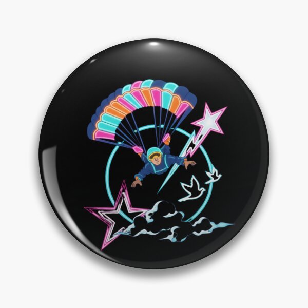 Item preview, Neon Skydiver Adventure Glow Art designed and sold by Color for Balance .