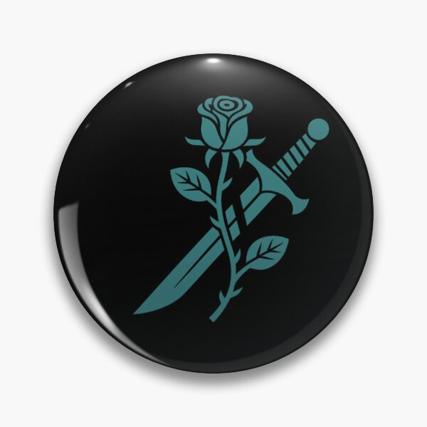 Item preview, Rose and Dagger Teal Monochrome Gothic Tattoo Art designed and sold by LegendsOfLife37.