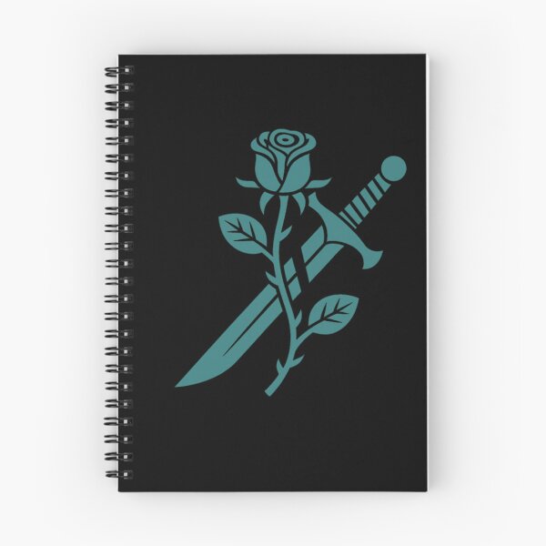 Item preview, Rose and Dagger Teal Monochrome Gothic Tattoo Art designed and sold by LegendsOfLife37.
