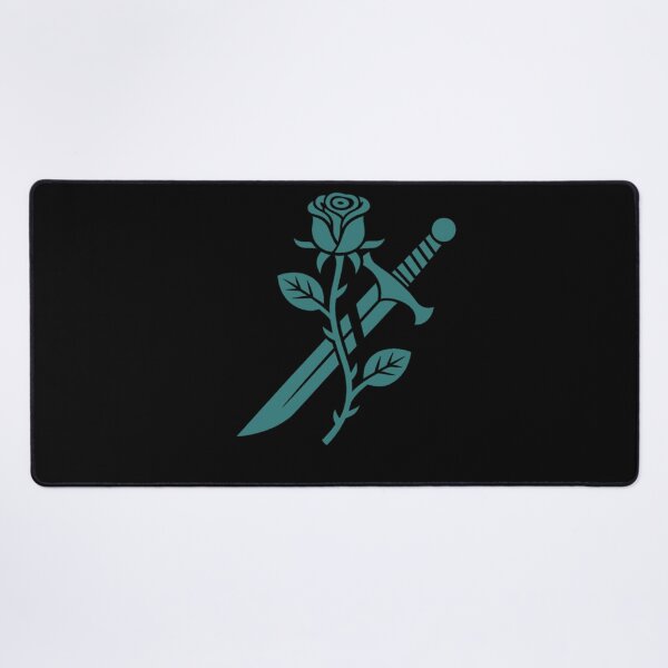 Item preview, Rose and Dagger Teal Monochrome Gothic Tattoo Art designed and sold by LegendsOfLife37.