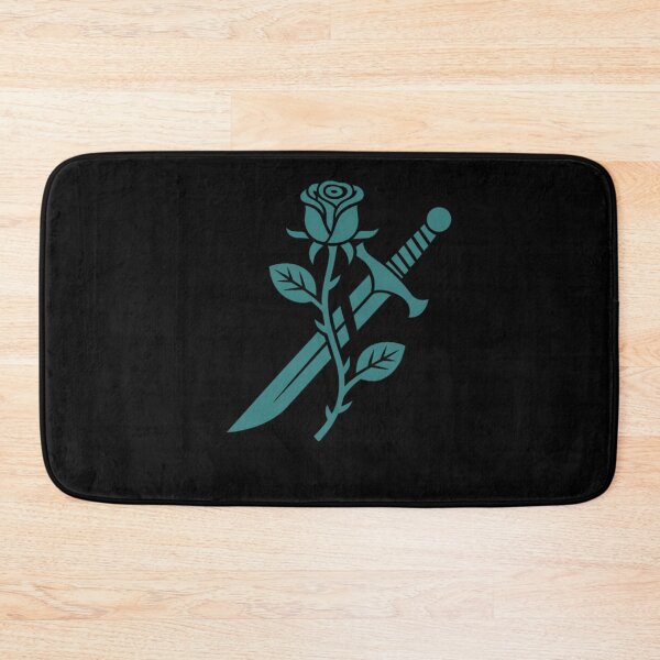 Item preview, Rose and Dagger Teal Monochrome Gothic Tattoo Art designed and sold by LegendsOfLife37.