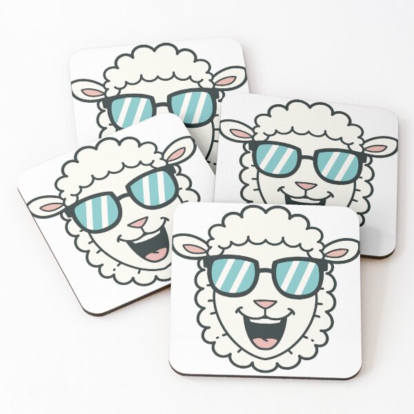 Item preview, Cool sheep with Sunglasses – Funny sheep Head Cartoon designed and sold by holywarter.