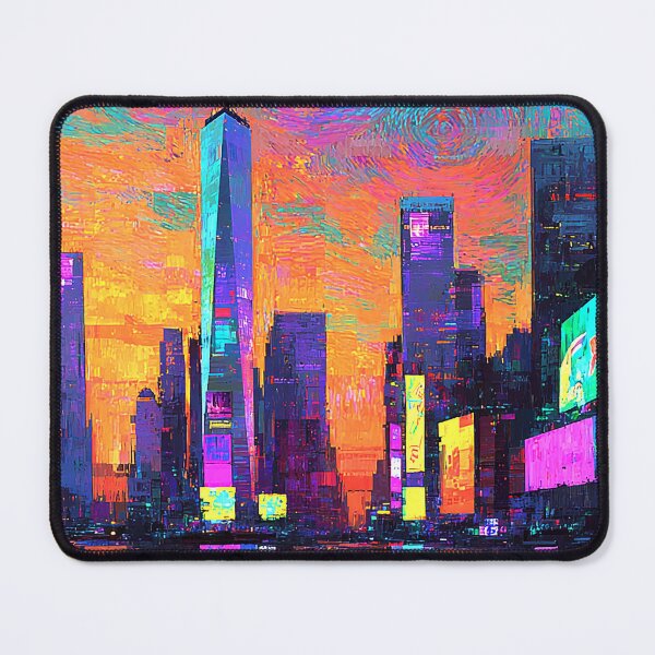 Item preview, Vibrant Neon-Like Hues Cyberpunk Cityscape Digital Painting designed and sold by DEC02.