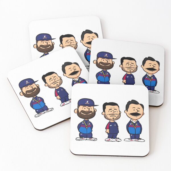 Item preview, Caricatura de los entrenadores del AFC Richmond designed and sold by Imaginary Ink.