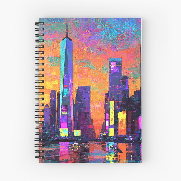 Item preview, Vibrant Neon-Like Hues Cyberpunk Cityscape Digital Painting designed and sold by DEC02.